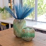 Green Glass Lava Planters in our Showroom