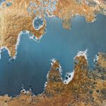 Lava Planter Blue Glass