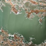 Lava Planter Green Glass