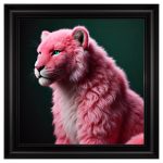 Pink Lioness Framed Artwork