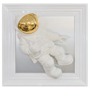 Spaceman 3D Wall Art Picture - White