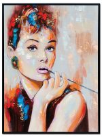 Audrey Hepburn Velvet Print Wall Art