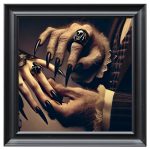 Vows of the Macabre Velvet Print - Black Frame