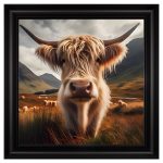 White Highland Velvet Print