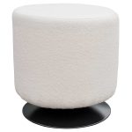 Teddy Fabric Swivel Footstool