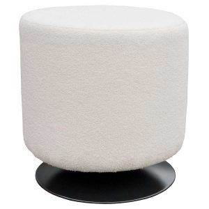 Teddy Fabric Swivel Footstool