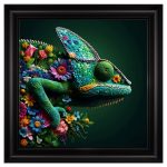 Floral Chameleon Velvet Print