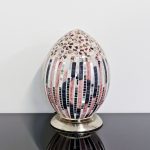 Mosaic Glass Egg Lamp - Art Deco - Off
