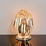 Mosaic Glass Egg Lamp - Art Deco - On