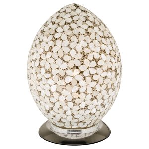 Mosaic Glass Egg Lamp - Opaque Flower