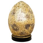 Autumn Gold Mini Mosaic Egg Lamp