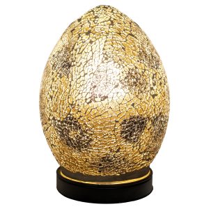 Autumn Gold Mini Mosaic Egg Lamp