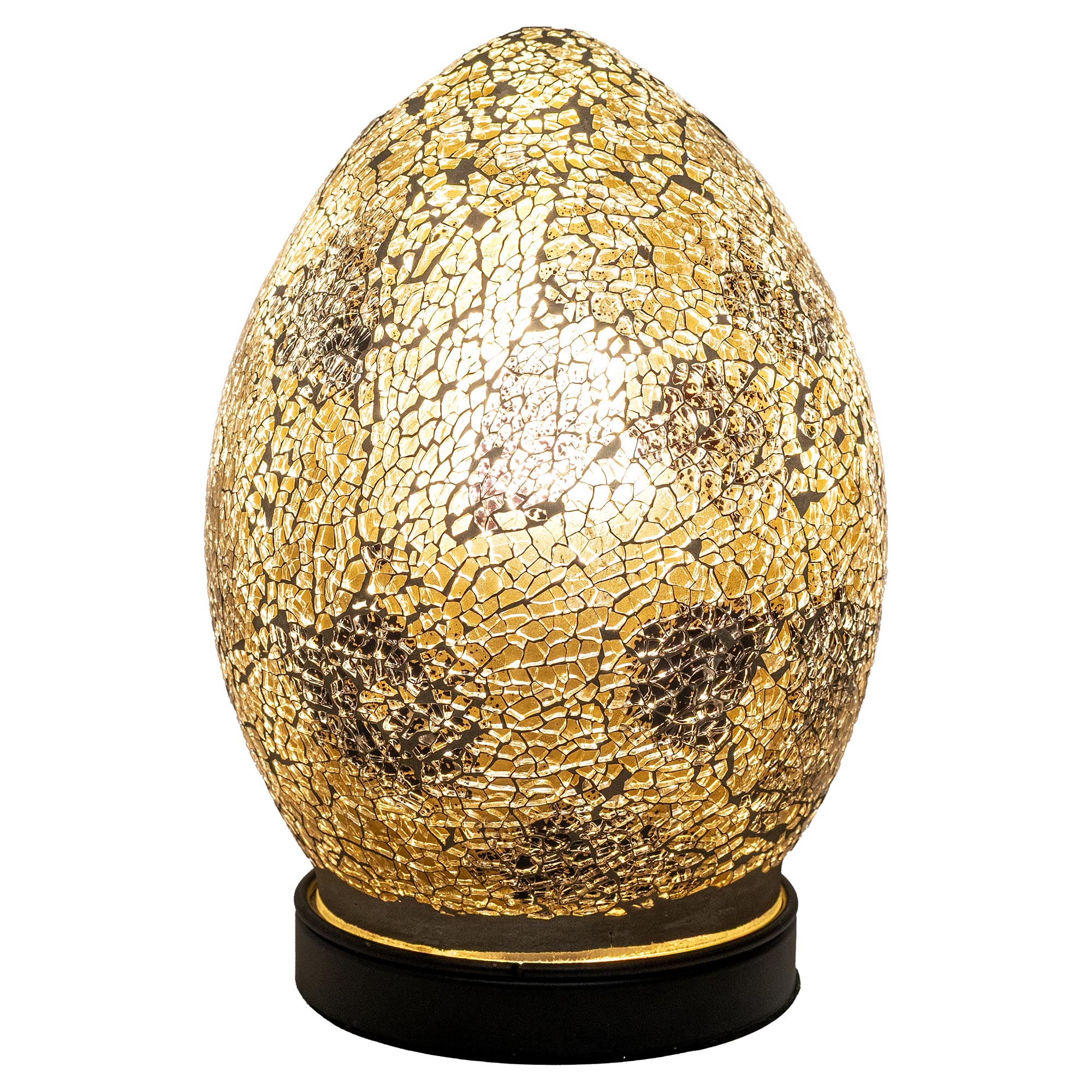 LM77GA Autumn Gold Mini Mosaic Egg Lamp Autumn Gold Mini Mosaic Egg Lamp