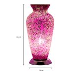 Mosaic Glass Vase Lamp - Pink Rose - Image 6