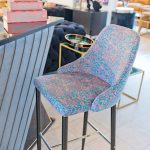 Duncan Bar Stools - Leopard Luxe Bubblegum Close Up