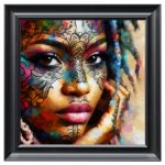 Colours of the World Velvet Print - Black Frame
