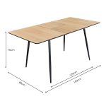 Carleton Extending Dining Table - Dimensions