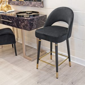 Catford Black Counter Stool in our Showroom