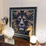 Velvet Artwork in a Grey Frame