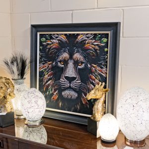 Velvet Artwork in a Grey Frame