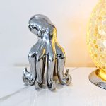 Ceramic Small Silver Octopus in our Showroom