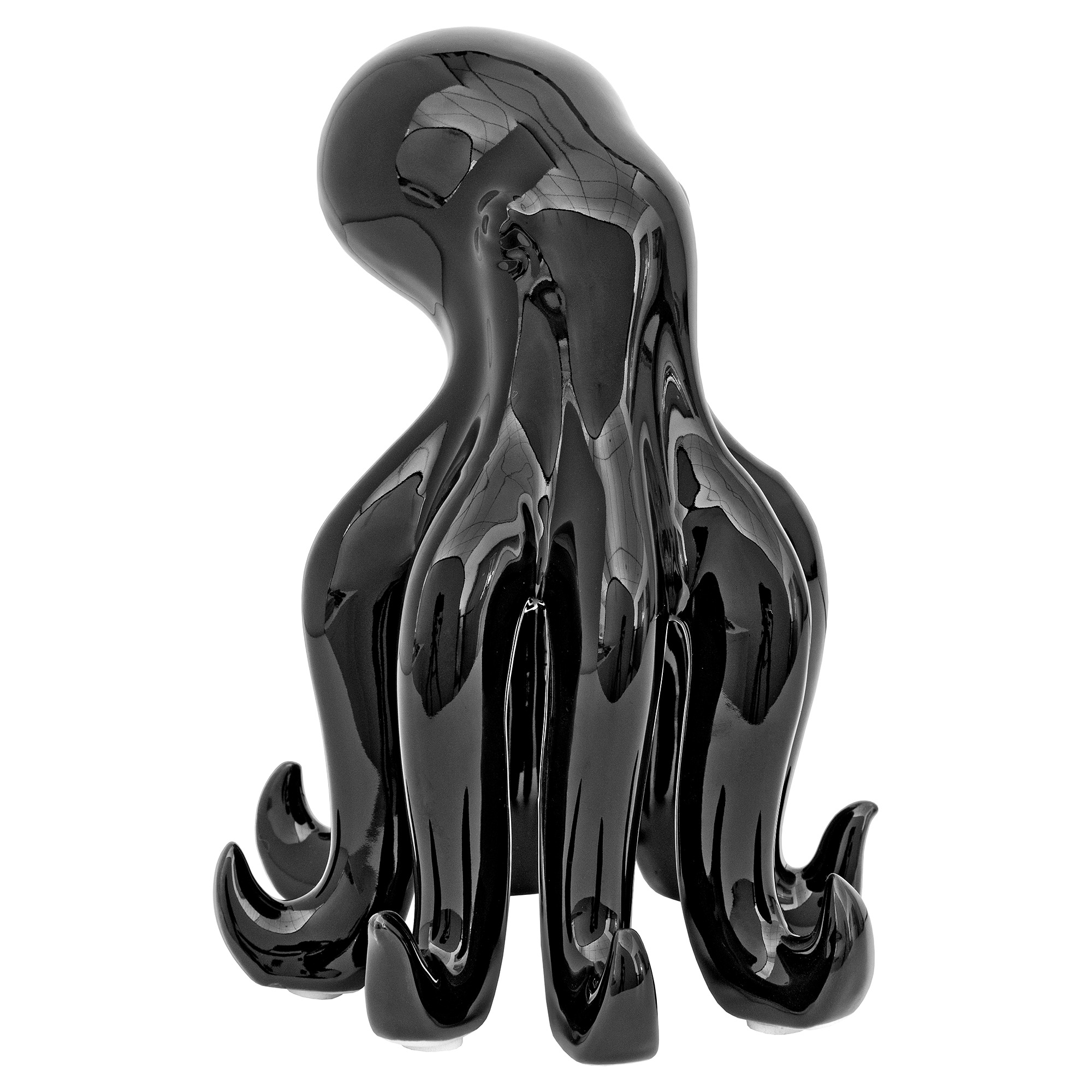 CP156SB Ceramic Small Black Octopus Ceramic Small Black Octopus