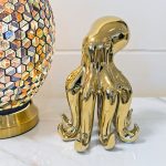 Ceramic Small Gold Octopus in our Showroom