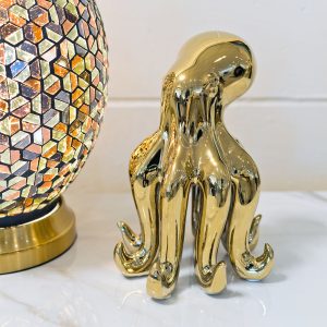 Ceramic Small Gold Octopus in our Showroom