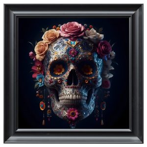 Decorated Skull Velvet Print
