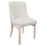 Saxon Dining Chair upholstered in Arran Oyster Fabric