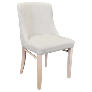 Saxon Dining Chair upholstered in Arran Oyster Fabric