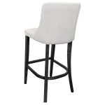 Saxon Bar Stool - Back upholstered in Arran Oyster fabric