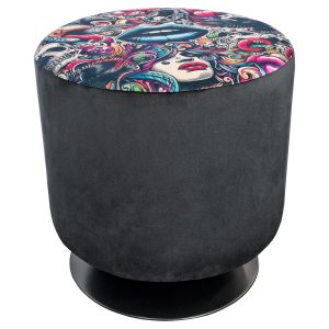 Psychedelic Sirens Round Swivel Drum Stool