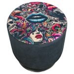Psychedelic Sirens Swivel Drum Stool