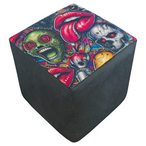 Green Scream Square Foot Stool