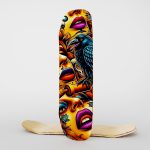 Fabric Skateboard Ravens Kiss