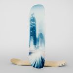 Fabric Skateboard City Scene