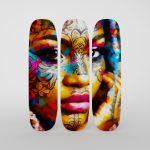 Colours of the World Triplicate Design Fabric Skateboard Deck