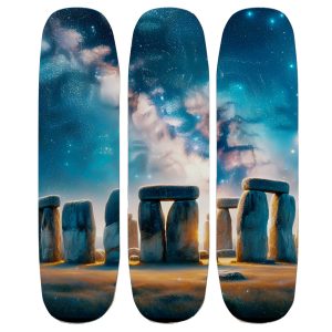 Fabric Skateboard Deck - Triplicate Design