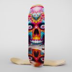 Viva Skull Alley Design Fabric Skateboard Deck