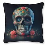 Feather Filled Cushion - Day or the Dead Design