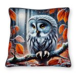 Feather Filled Cushion - Winters Owl
