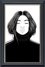 Good Hair Day Siena Design - 60x40cm - Velvet Printed Frame