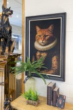 Good Queen Cat Velvet Wall Art in our Showroom