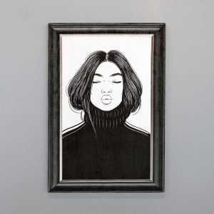 Velvet Illusion Frame - Good Hair Day Artwork on Display