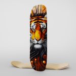 Fabric Skateboard Tiger Art
