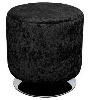 Shimmer Ebony Fabric Swivel Stool