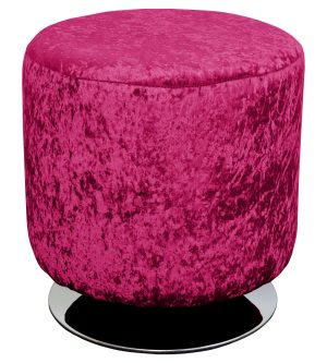 Shimmer Fuchsia Fabric Swivel Stool