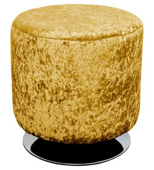 Shimmer Gold Fabric Swivel Stool