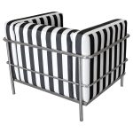 Striped Encased Armchair - Back